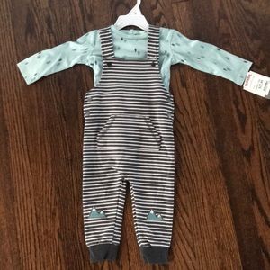 Two piece overall for baby boys